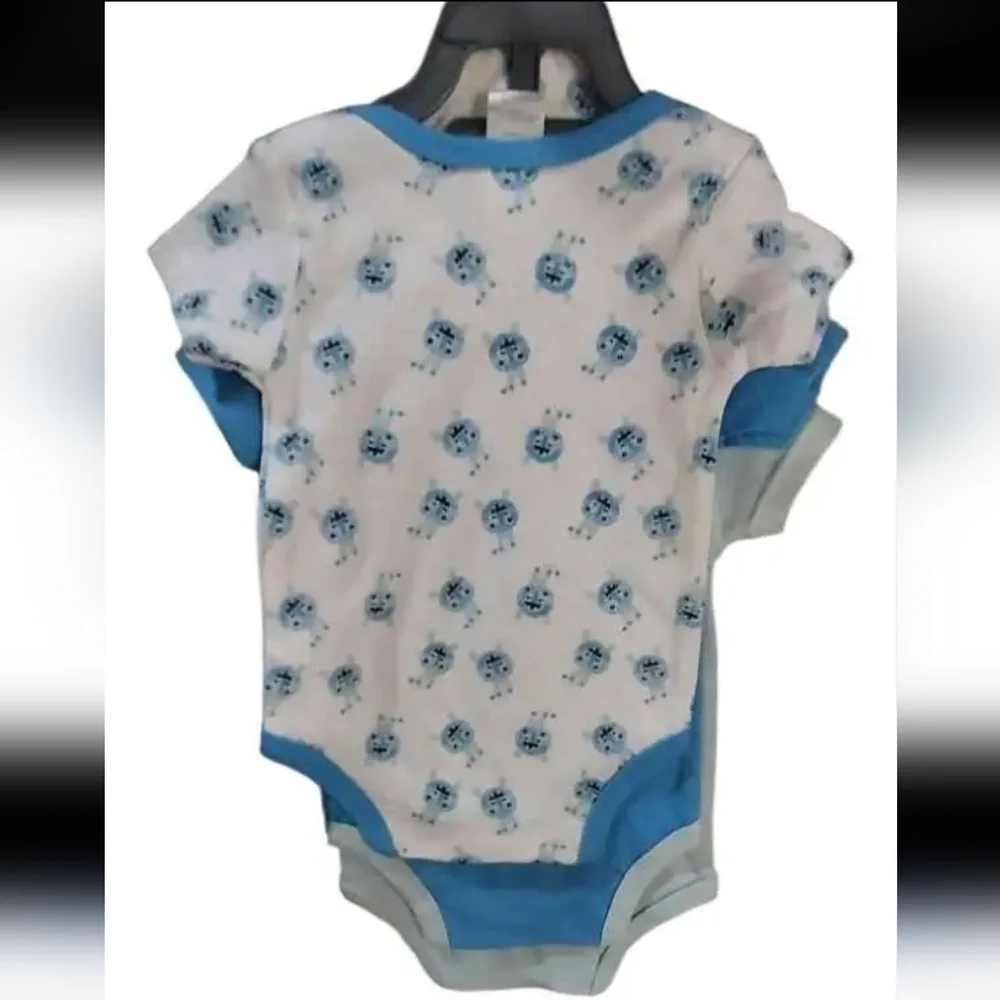NWT Little Beginnings 5 PC Blue Lion Bodysuit Set ~sz 3-6 MOS